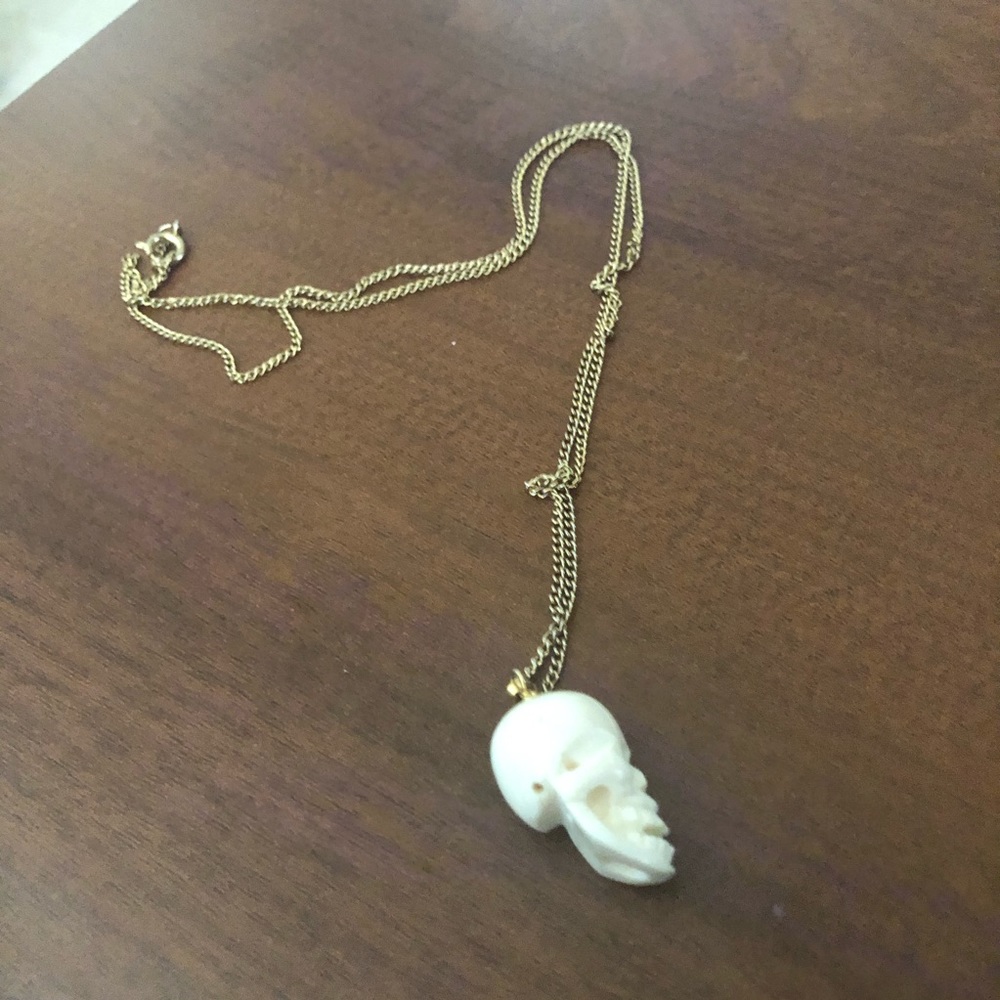 Skull 💀 charm on Gold Necklace